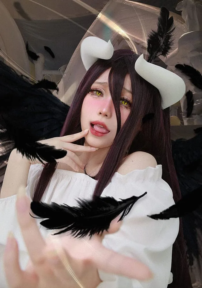 Buy Horns: C-Zofek Overlord Albedo Cosplay Costume Wig Purple Mix Black Hair/Horns Clip (Horns) Online at Low Prices in India - Amazon.in