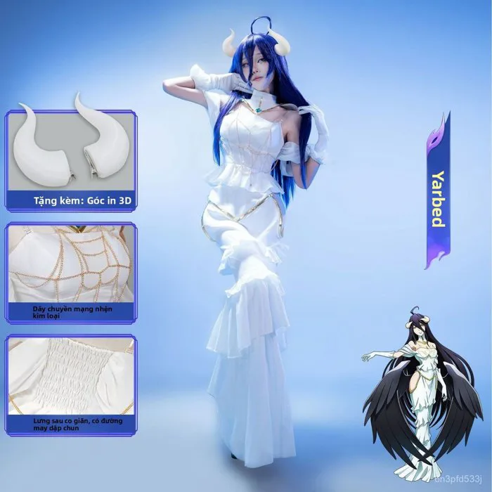 Bộ cosplay váy dài Overlord Albedo nữ phong cách anime cao cấp bán chạy giao nhanh | Shopee Việt Nam