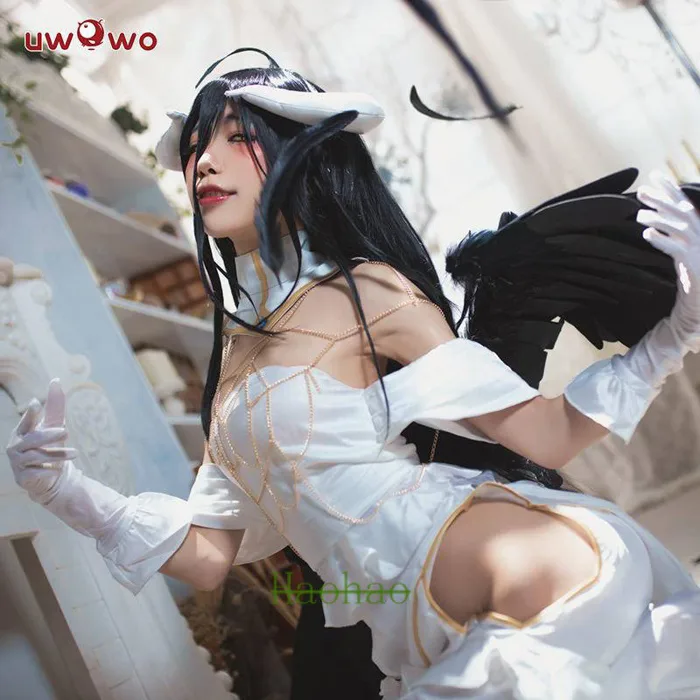 Uwowo Anime Overlord Albedo Cosplay Plus Size White Dress Costume | Shopee Malaysia