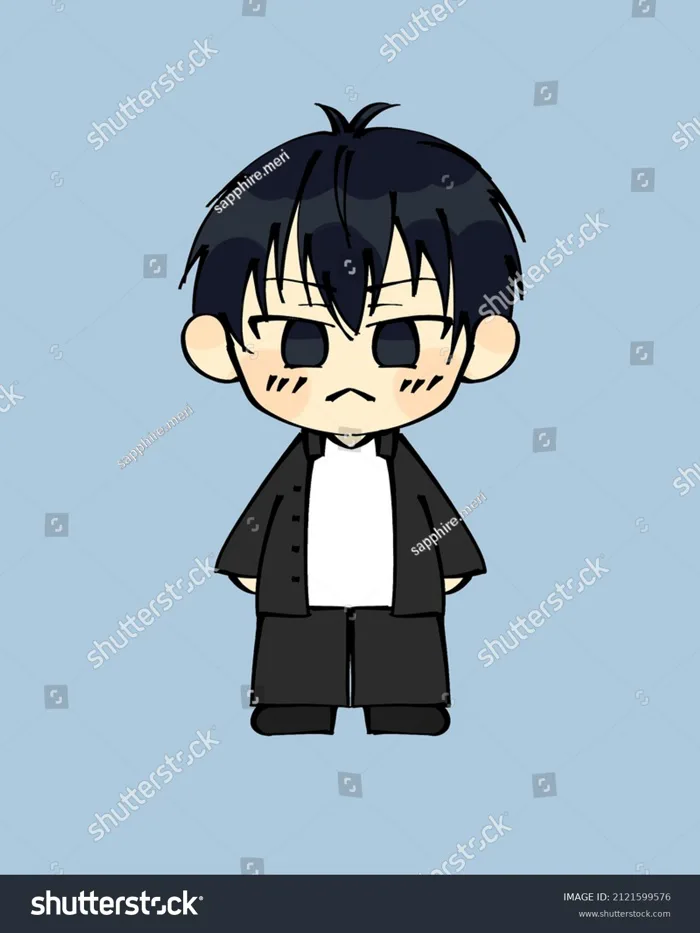 Cute Chibi Boy Anime Character Wearing: Hình minh họa có sẵn 2121599576 | Shutterstock