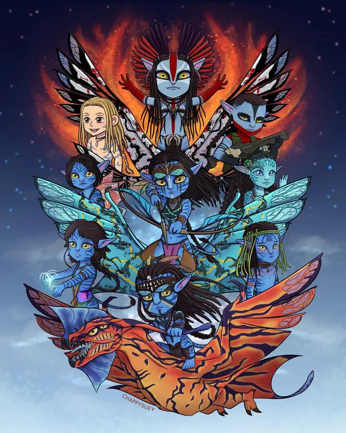 Ảnh Avatar phong cách chibi do mình vẽ :) : r/Avatar
