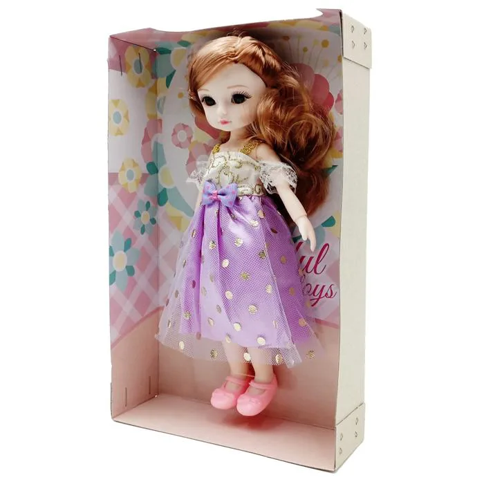 Đồ Chơi Búp Bê Chibi 9' Tím Kiêu Sa K0113/PP