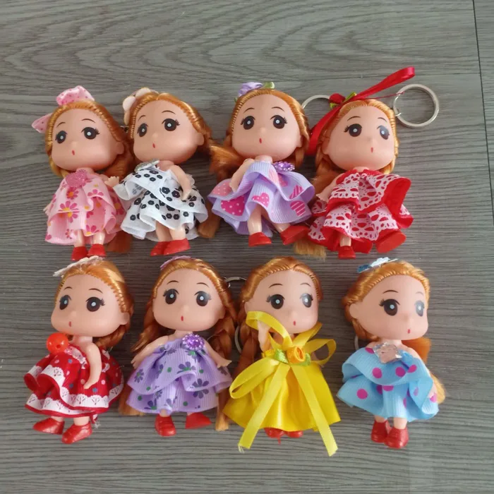 Búp Bê Chibi Giá Rẻ Cao 10 cm kèm đồ ,có móc khoá treo túi xách, balo, chìa khoá