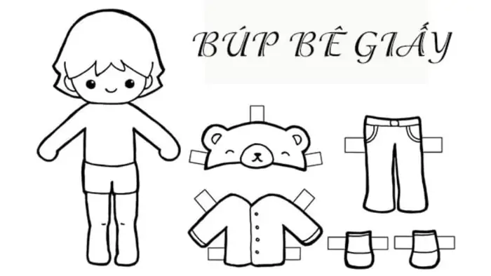 Bộ sưu tập tranh tô màu búp bê giấy đẹp dễ thương nhất