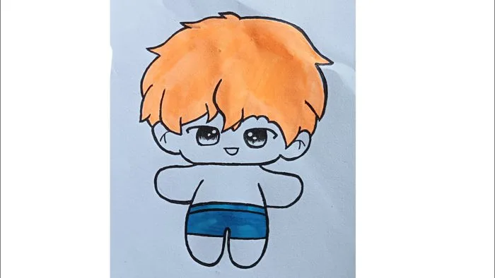 cách vẽ búp bê giấy nam đơn giản - #141 vẽ tranh cute - draw paper dolls