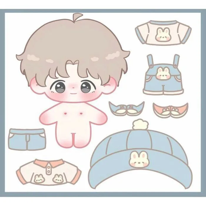 [DIY] Búp bê giấy (paper doll) thay đồ thời trang đồ chơi cắt thủ công cho bé