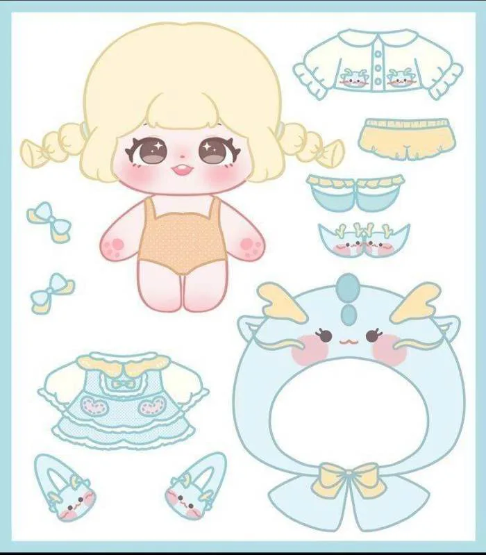 Đồ chơi búp bê giấy cute nhiều màu 🌈 | Lazada Việt Nam