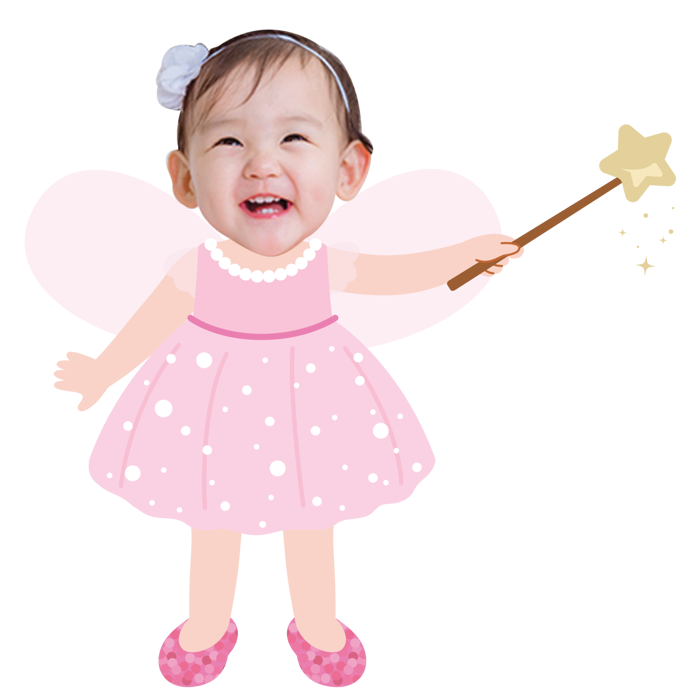 Chibi bé gái Chủ đề nàng tiên - mẫu 2 Chibi bé gái Chủ đề nàng tiên - mẫu 2