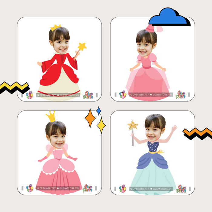 Chibi bé gái Công chúa (chọn mẫu) Chibi bé gái Công chúa (chọn mẫu)
