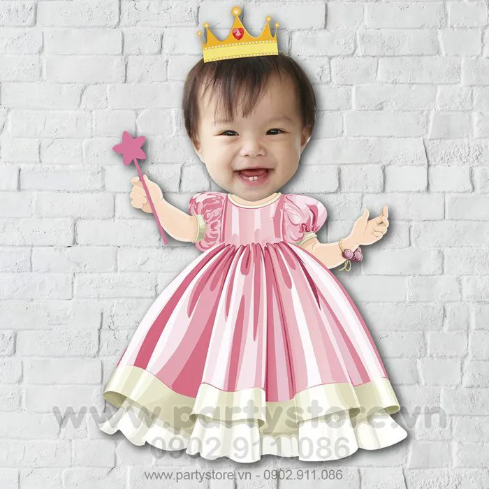 Chibi cho bé gái công chúa đội vương miện - PartyStore.vn Chibi cho bé gái công chúa đội vương miện - PartyStore.vn