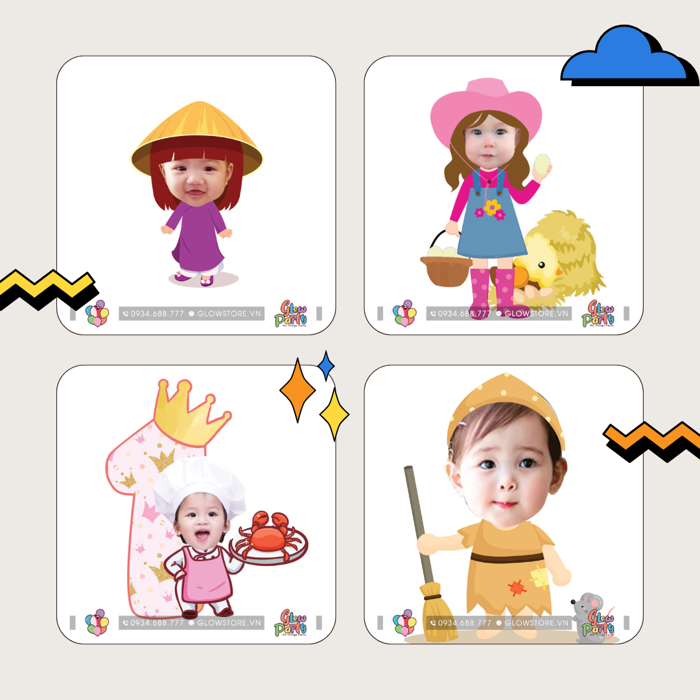 Chibi bé gái Nghề nghiệp (chọn mẫu) Chibi bé gái Nghề nghiệp (chọn mẫu)