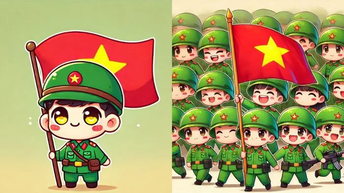 99+ Hình vẽ chibi bộ đội Việt Nam đáng yêu và ngộ nghĩnh