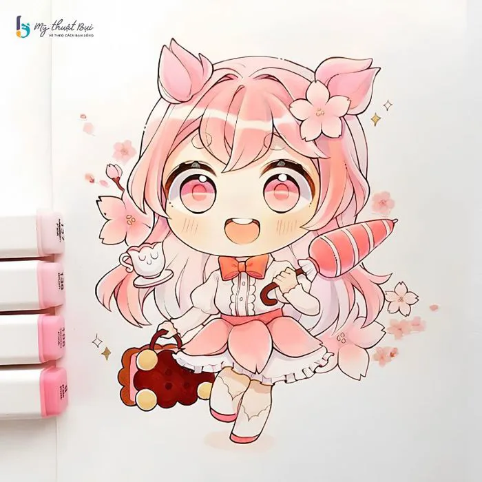 300 mẫu tranh vẽ hình chibi cute nam, nữ cực dễ thương - Mỹ Thuật Bụi