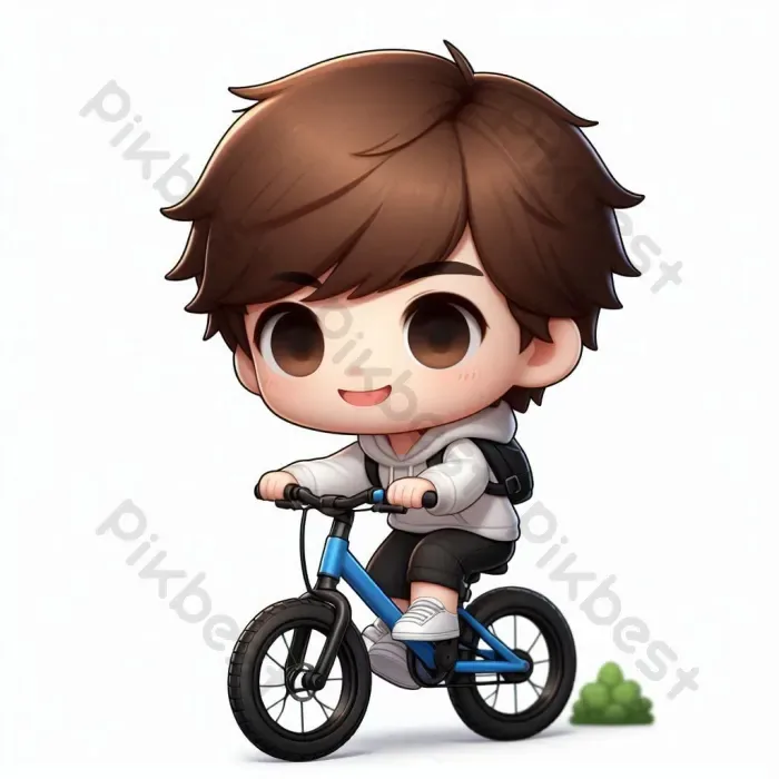 Tải miễn phí Minh Họa Cậu Bé Chibi đi Xe đạp Công cụ đồ họa | PNG chuyên nghiệp - Pikbest