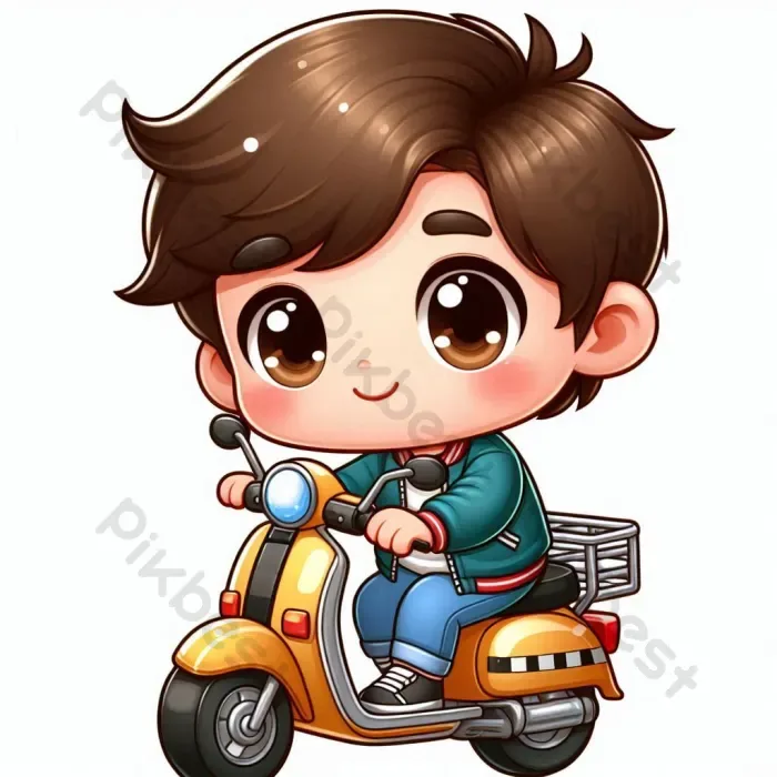 Tải miễn phí Cậu Bé Chibi đi Xe Máy Công cụ đồ họa | PNG chuyên nghiệp - Pikbest