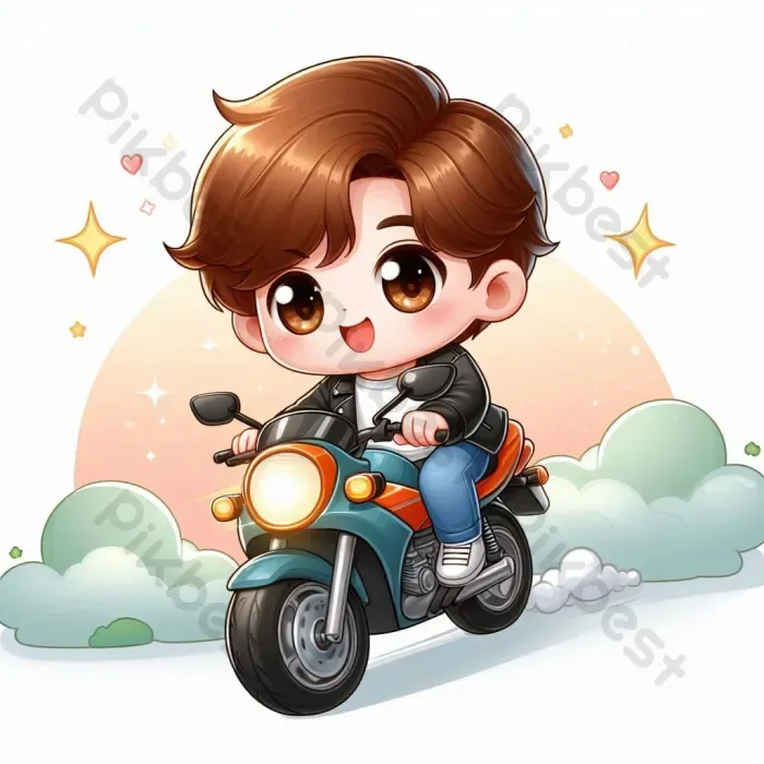 Tải miễn phí Cậu Bé Chibi đi Xe Máy Công cụ đồ họa | PNG chuyên nghiệp - Pikbest
