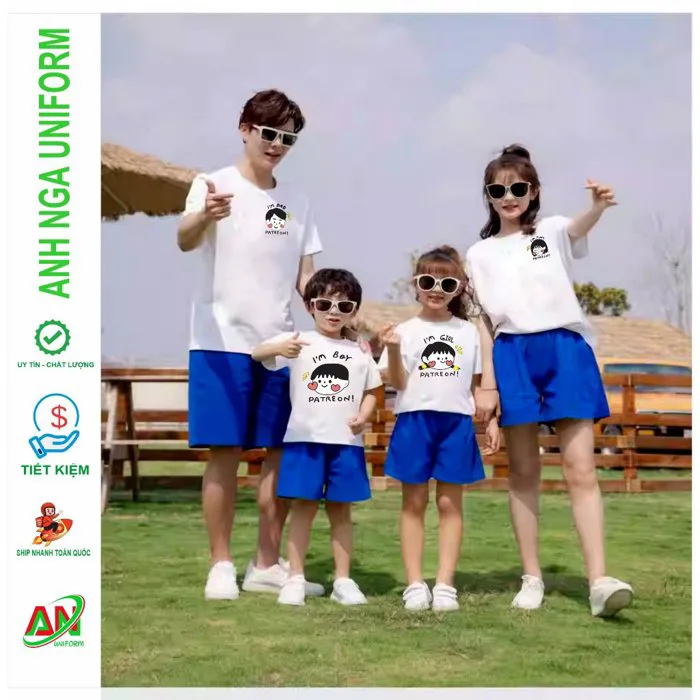 Bộ gia đình 3/4/5 người CHIBI đi du lịch, đi biển - chất vải cotton mềm mịn không xù lông | Shopee Việt Nam