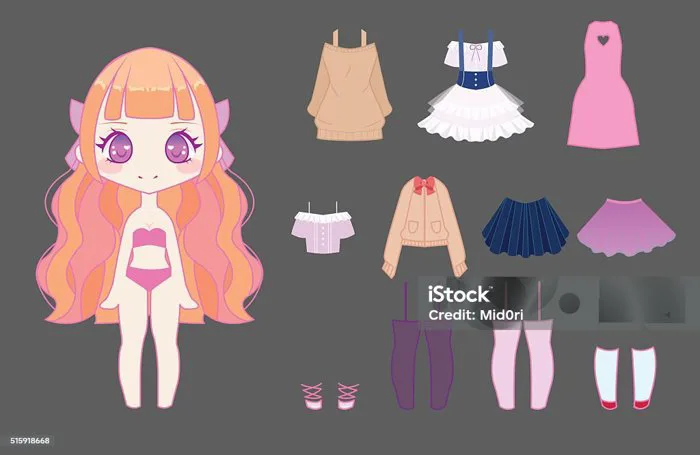Cute Anime Chibi Girl Hình minh họa Sẵn có - Tải xuống Hình ảnh Ngay bây giờ - Búp bê - Đồ chơi, Bản mẫu, Chibi - iStock