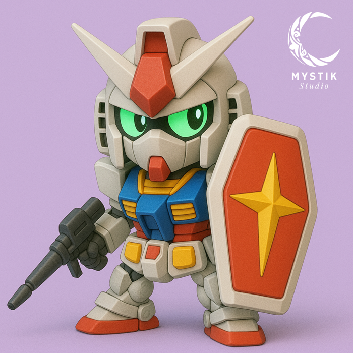 🤖 Gundam RX-78-2 Chibi Model・ STL File for 3D printing・Cults 🤖 Gundam RX-78-2 Chibi Model・ STL File for 3D printing・Cults