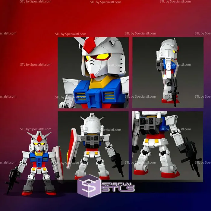 RX78 Gundam Chibi STL Files | SpecialSTL RX78 Gundam Chibi STL Files | SpecialSTL