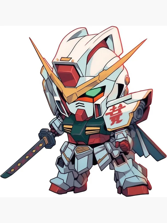 Chibi Mecha Gundam w Sword (Green and White) Chibi Mecha Gundam w Sword (Green and White)