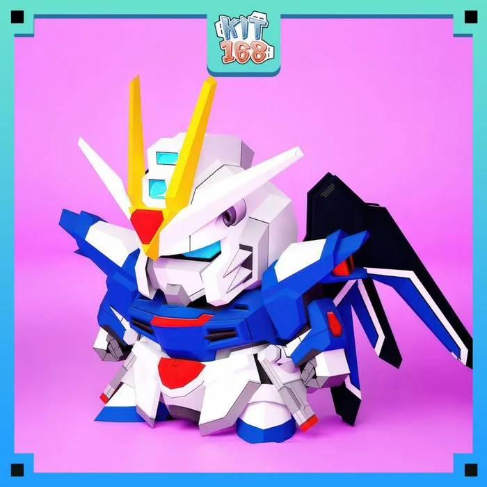 Mô hình giấy Robot Chibi SD Rising Freedom Gundam ver 2 Mô hình giấy Robot Chibi SD Rising Freedom Gundam ver 2