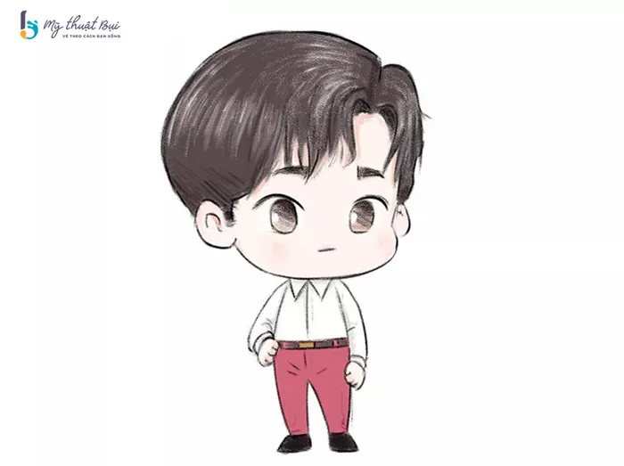 Hướng dẫn vẽ chibi nam dễ thương cute chỉ với 5 bước; +300 mẫu vẽ đẹp - Mỹ Thuật Bụi