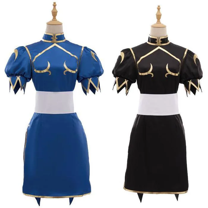 Chunli cos Street Fighter cosplay Xanh Sườn Xám Halloween Biểu Diễn Gợi Cảm Trang Phục Cos Trang Phục | Shopee Việt Nam