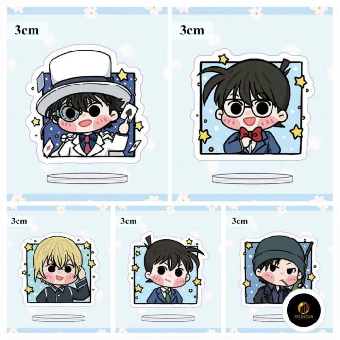 MINI 3cm ) Standee Detective Conan ver vuông cute Thám tử lừng danh anime mô hình chibi mica trưng bày Thiết Kế Detective Conan Chibi Mica Độc Đáo - Lazada | Lazada Việt Nam