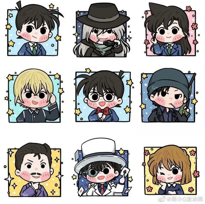 Stickers Detective Conan 🕵️