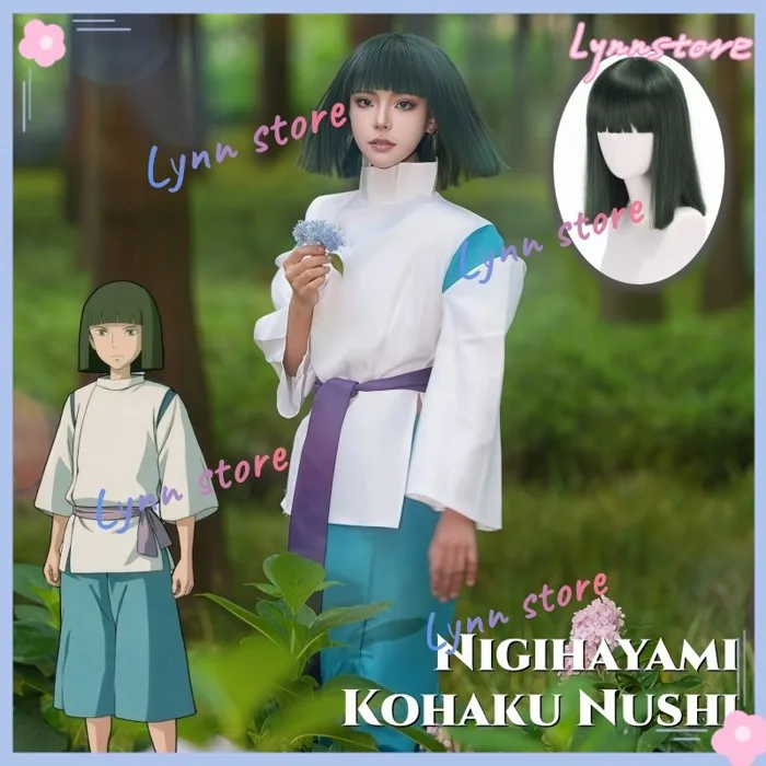 CHIHIRO / HAKU Trang Phục Hóa Trang SPIRITED AWAY Cosplay Anime Kimono Phù Hợp Với Bộ Tóc Giả Anime Đảng Carnival Trang Phục