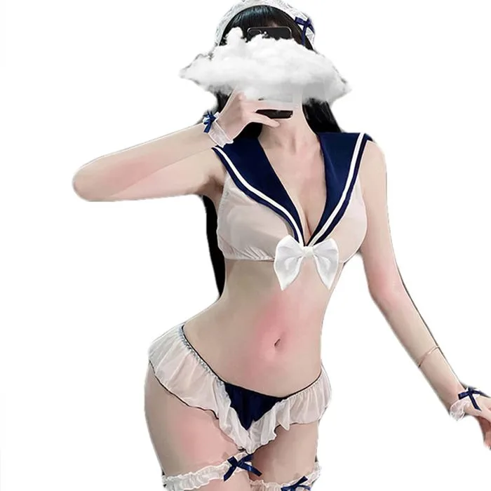 Mua JasmyGirls Japanese School Girl Cosplay Lingerie Kawaii Anime Schoolgirl Roleplay Costume Cute Lolita Bikini trên Amazon Mỹ chính hãng 2026 | Fado