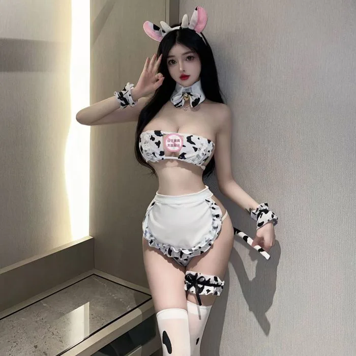 Bộ cosplay BÒ SỮA full phụ kiện gợi cảm 1326 | Shopee Việt Nam