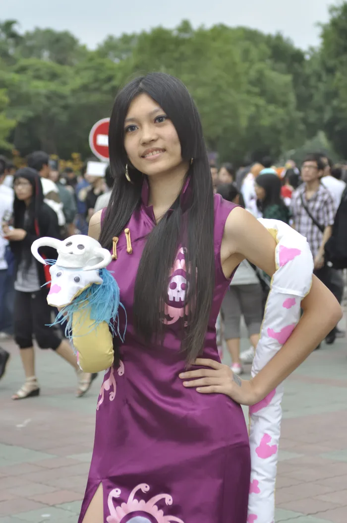 File:Cosplayer of Boa Hancock qipao standing 20111030c.jpg - Wikimedia  Commons