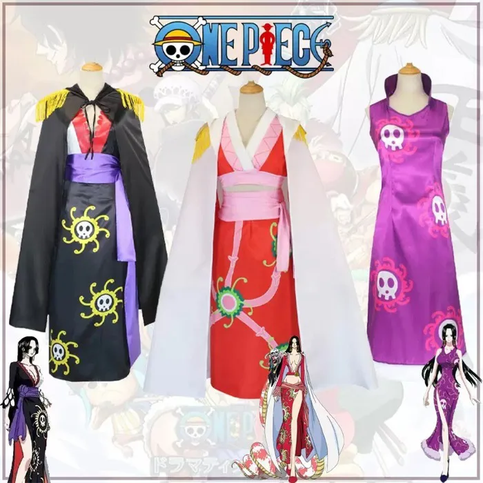 Anime Boa Hancock Cosplay Trang phục Đế chế sexy đỏ Kimono váy quần áo Boa  Hancock tóc tóc Halloween trang phục cho phụ | Shopee Việt Nam