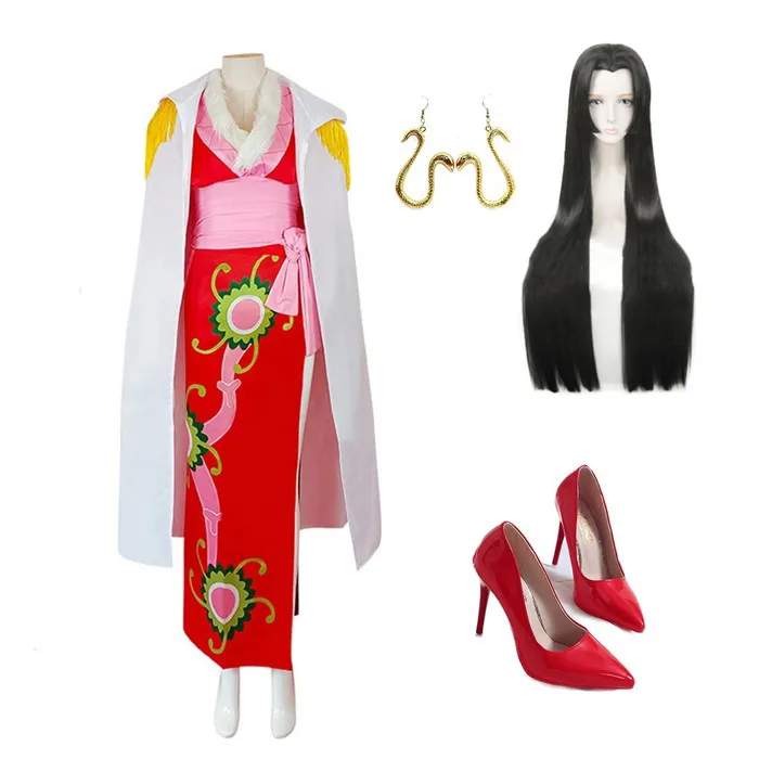Cosplay Anime Boa Hancock Costume Halloween Party Suit Outfits Dress Shoes  Wig | eBay