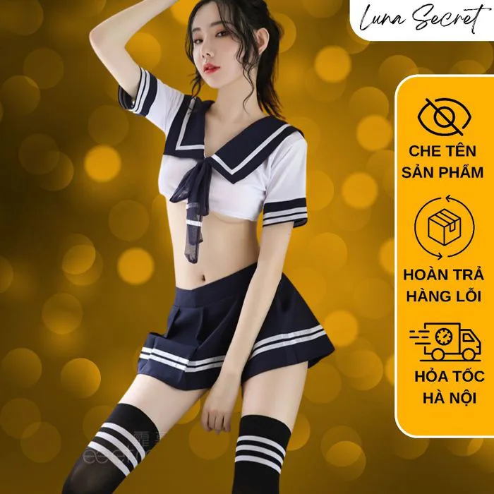 Đồ ngủ cosplay thủy thủ sexy quyến rũ DN13 Bộ Đồ Ngủ Cosplay Thủy Thủ Siêu Xinh Váy ngủ thủy thủ