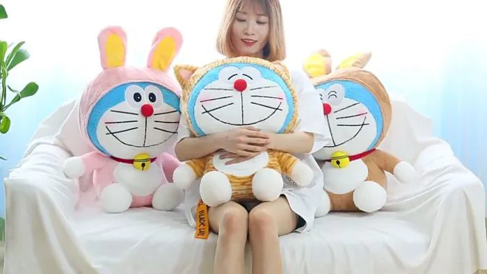 Gấu bông doremon (doraemon) lông xù cosplay thỏ hồng, thỏ nâu, beo (30cm---50cm) hàng nhập loại 1, chất lượng cao | Lazada Việt Nam