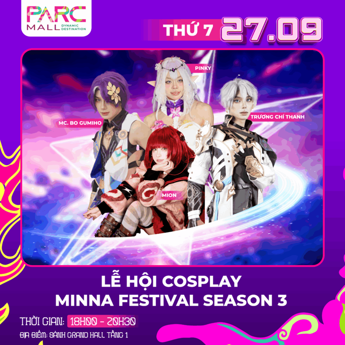 Cosplay MINNA FESTIVAL mùa 3 chính thức trở lại tại PARC MALL - PARC MALL