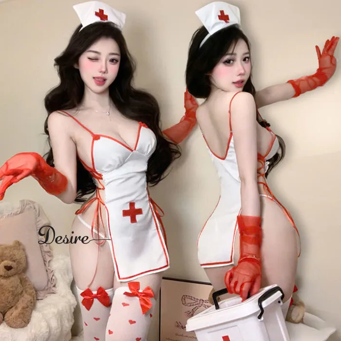 Bộ đồ ngủ Cosplay cô y tá đầy đủ phụ kiện sexy gợi cảm DESIRE VN-2884