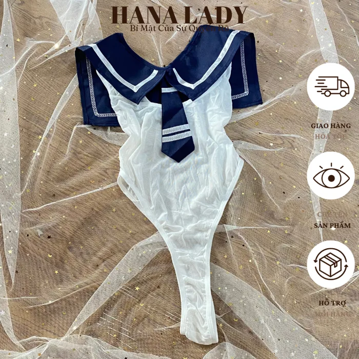 Cosplay Sexy Nữ Sinh - Đồ Ngủ Bodysuit Hóa Trang Thủy Thủ Gợi Cảm CP321 -  Hana Lady