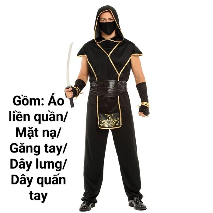 (Có sẵn) Trang phục Cosplay Halloween Ninja phim Mortal Kombat dành cho người lớn/ Trang phục hóa trang Halloween