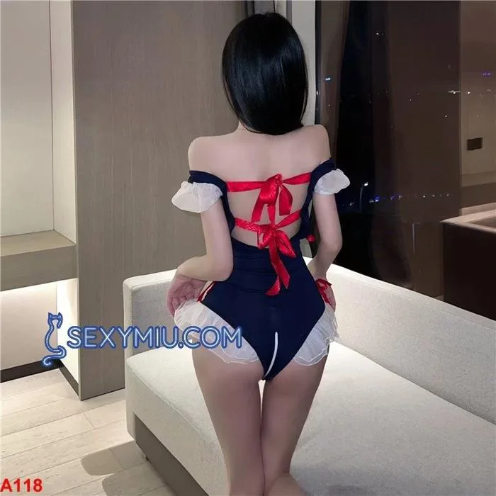 Cosplay hầu gái bodysuit Sexy Miu - A118 xanh