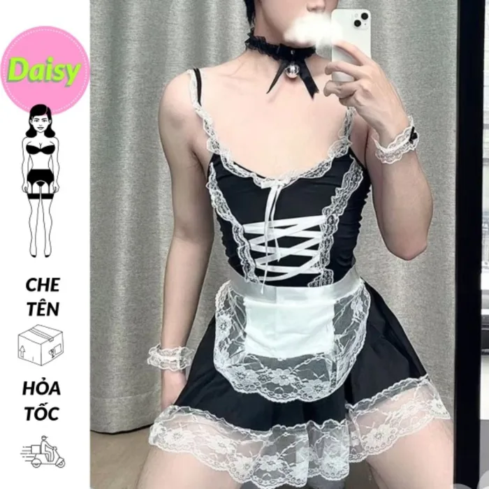 FORM ÔM SÁT] Cosplay chàng hầu gái sexy - váy đầm cho nam hóa trang nữ hầu phục vụ bàn Maid Lolita gợi cảm | Shopee Việt Nam