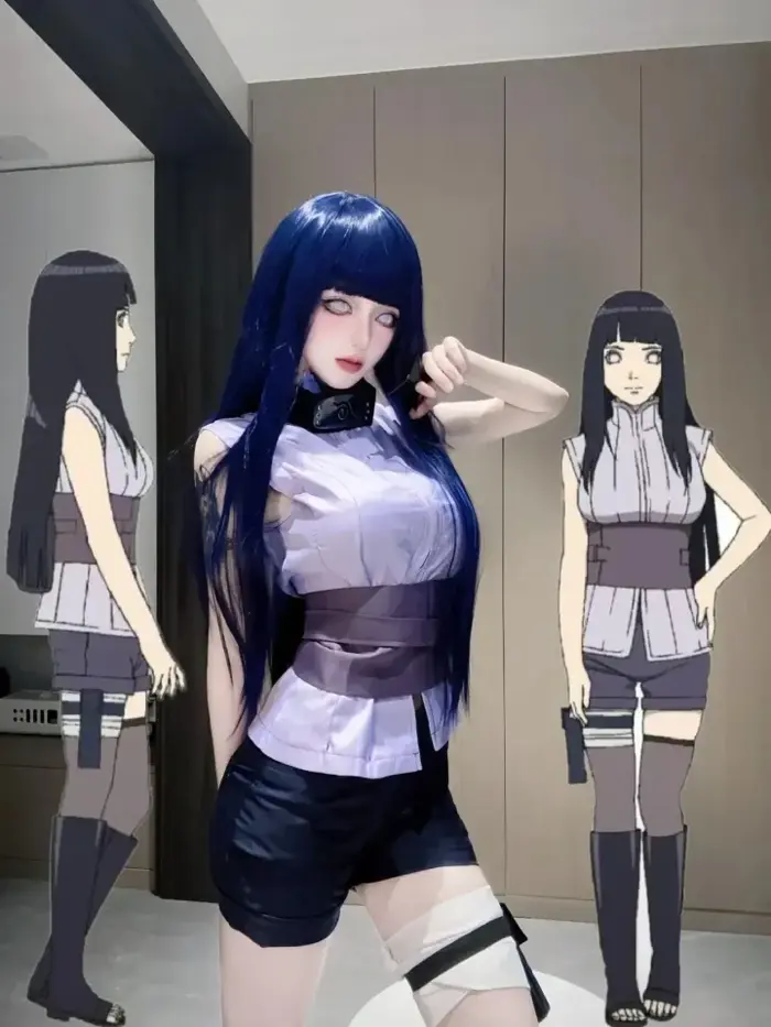 Bộ Trang Phục Cosplay Hinata Hyuga Shippuden Dành Cho Nữ - Bao Gồm Áo, Quần Và Thắt Lưng, Dùng Cho Lễ Hội Halloween, Chất Liệu Cotton Polyester