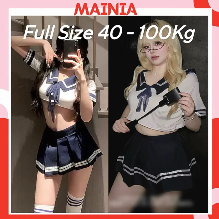 [ Full Size 40-90Kg ] Set Đồ Ngủ Cosplay Học Sinh Lolita MS46 MAINIA STORE