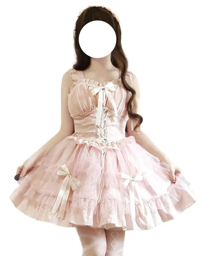 Mua JIURUN Lolita Gothic Lolita One-Piece Costume, Lolita, Cosplay, Anime Ribbon, Pink, Large Size, Mori Girl, Sweet Loli, Gothic Dress, Cross-Dresses, Made, Cute, Girls, Christmas, Halloween trên Amazon Nhật chính hãng 2026 |