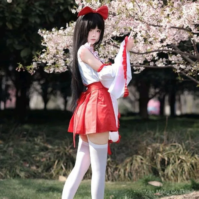 Trang phục miko cỡ lớn Halloween cosplay anime loli đầy đủ dễ thương