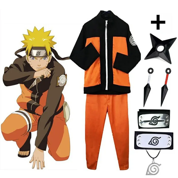 CDWDC Uzumaki Naruto Trang Phục Cho Trẻ Em Bé Trai Naruto Cosplay Trang Phục Đầy Đủ Áo Khoác Ninja Halloween Trang Phục