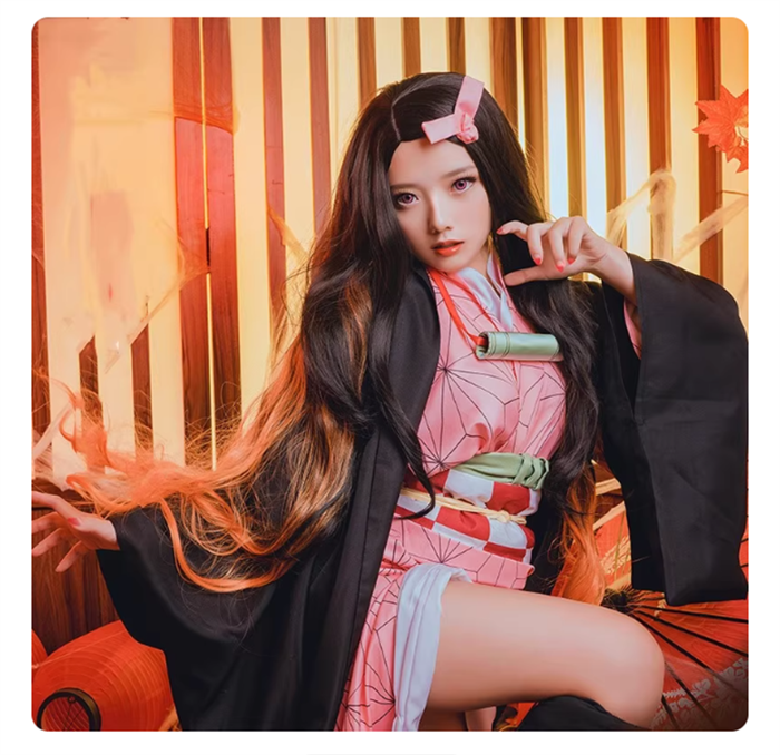 Kamado Nezuko Anime Costume Demon Slayer:Kimetsu No Yaiba Cosplay Costumes
